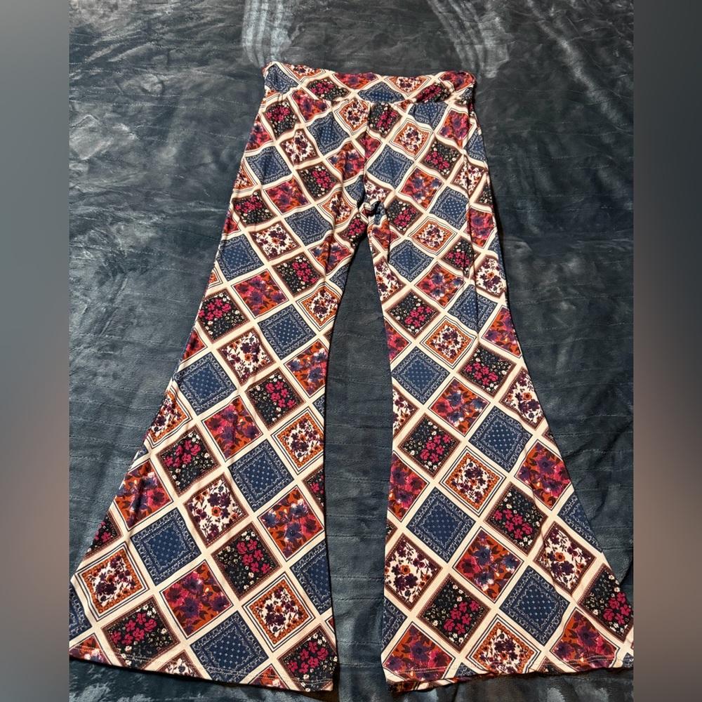 Earthbound Trading Company 
Bohemian Patterned Flare Pants